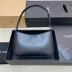 YSL Le 5 à 7 Replica Bag – Black Smooth Leather Replica YSL Le 5 à 7 Black Smooth Shoulder Bag with Silver Logo