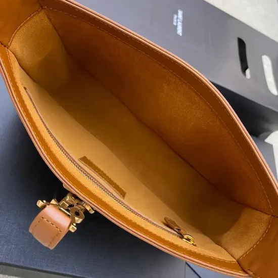 YSL Le 5 à 7 Replica Bag – Brown Smooth Leather Replica YSL Le 5 à 7 Brown Smooth Shoulder Bag with Silver Logo