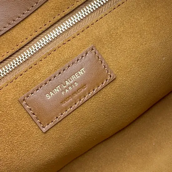 YSL Le 5 à 7 Replica Bag – Brown Smooth Leather Replica YSL Le 5 à 7 Brown Smooth Shoulder Bag with Silver Logo