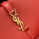YSL Le 5 à 7 Replica Bag – Red Smooth Leather Replica YSL Le 5 à 7 Red Smooth Shoulder Bag with Silver Logo