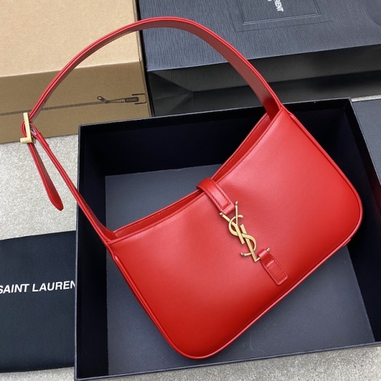 YSL Le 5 à 7 Replica Bag – Red Smooth Leather Replica YSL Le 5 à 7 Red Smooth Shoulder Bag with Silver Logo
