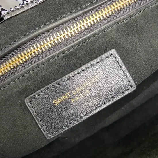 YSL Le 5 à 7 Replica – Black Patent Leather Bag Luxury YSL Quilted Purse in Shiny Black Patent Leather