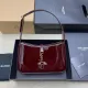 YSL Le 5 à 7 Replica – Wine Red Patent Leather Bag Luxury YSL Quilted Purse in Shiny Wine Red Patent Leather